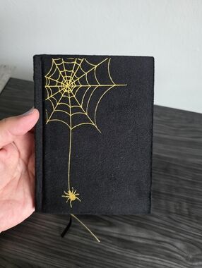 Spider web little black book journal